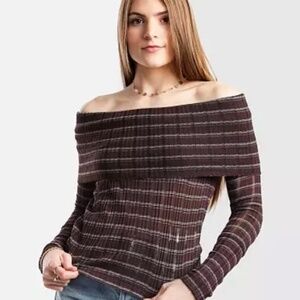 NWOT Free People Snowbunny Off The Shoulder Top - Size XS